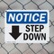 Signmission Step Down (Down Arrow), 10 in W x Rectangle, Aluminum OS-2PACK-NS-A-710-L-18458 - alternate 7